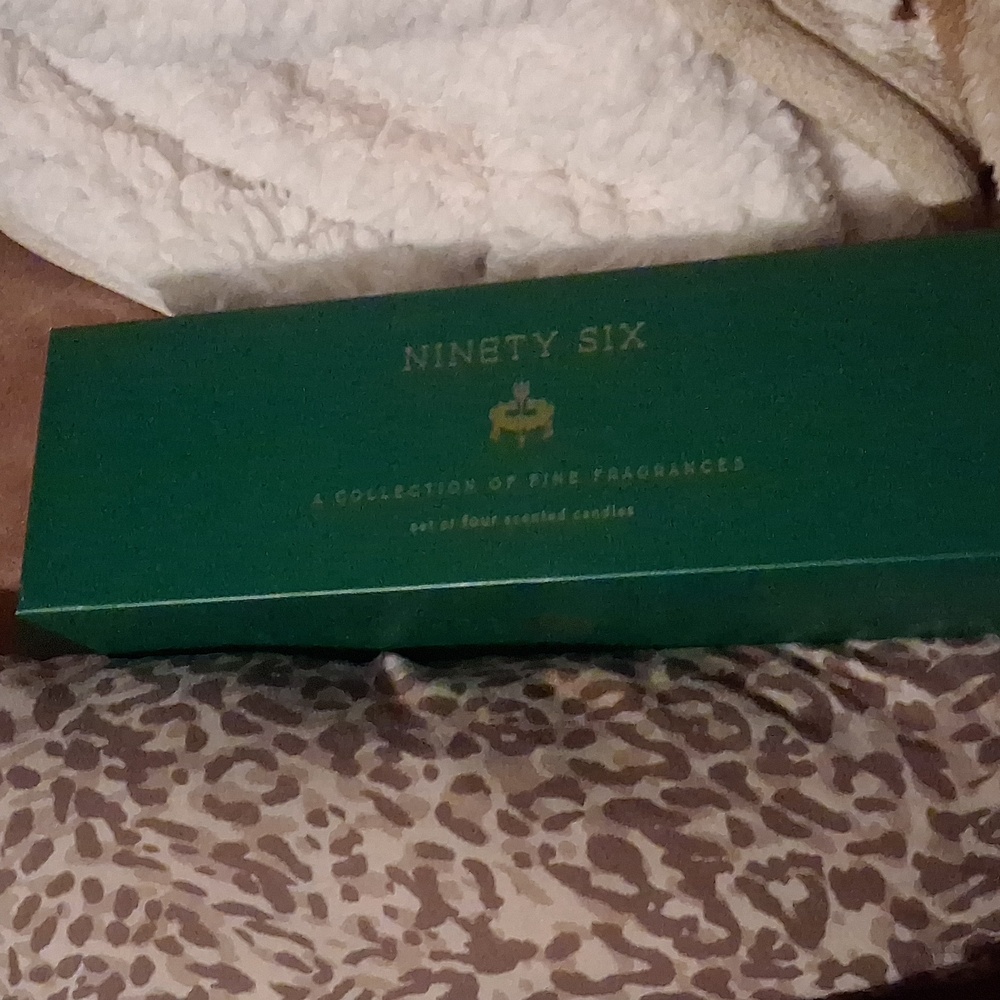 NINETY SIX Four Scented Candles Set No 19 20 21 29 Votive Glass Jar